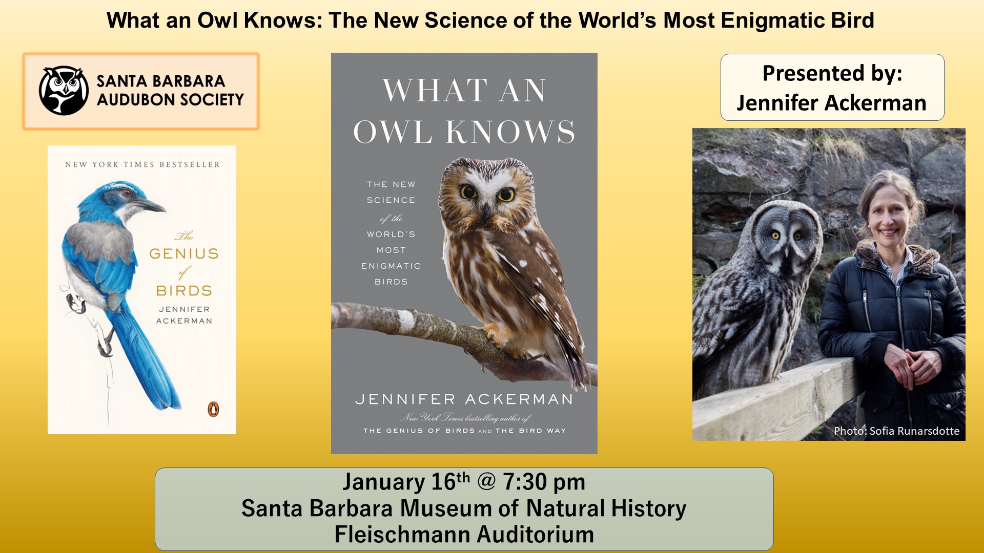 Program - What an Owl Knows: The New Science of the World’s Most Enigmatic